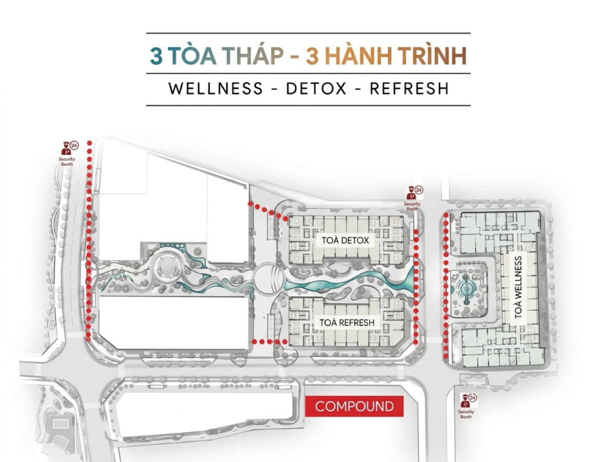 Mặt Bằng Tổng Thể Monrei Saigon: Tối Ưu Trải Nghiệm "Urban Water" Trong Từng Tòa Tháp